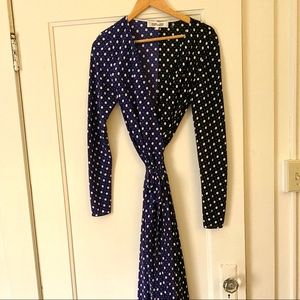 DVF polka dot wrap dress